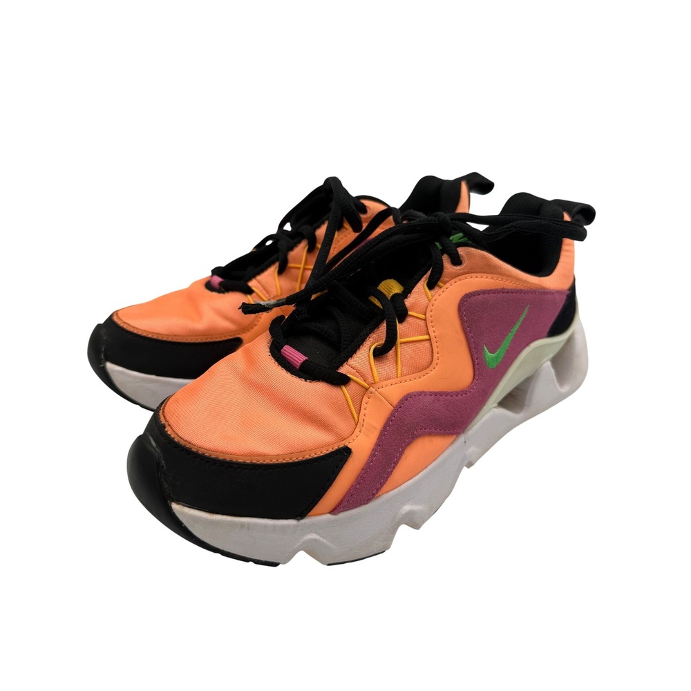 Nike Ryz 365 Women Size 8 Orange Pink Black Chunky Geometric Sneaker CW7019-800